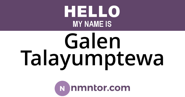 Galen Talayumptewa