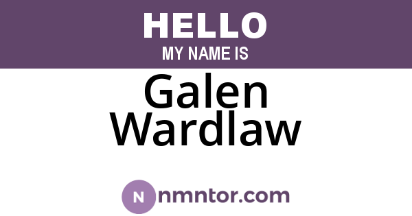 Galen Wardlaw