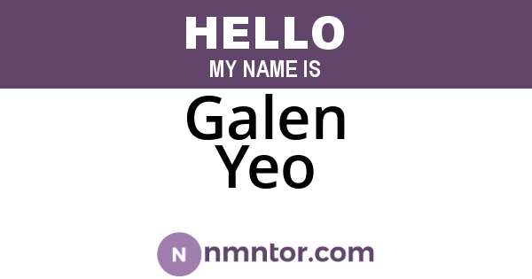 Galen Yeo