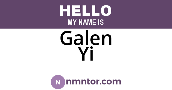 Galen Yi