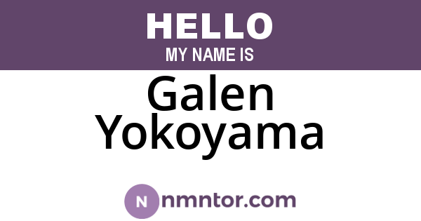 Galen Yokoyama