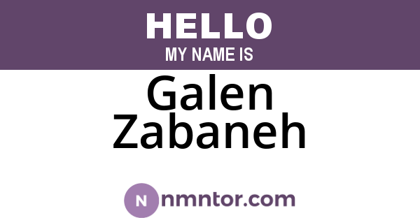 Galen Zabaneh
