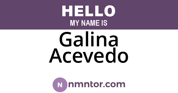 Galina Acevedo