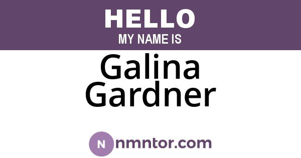 Galina Gardner