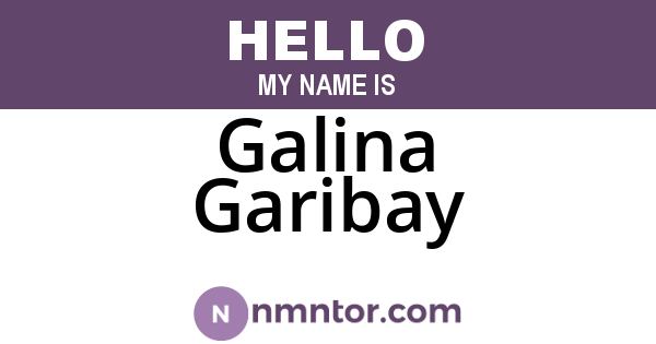 Galina Garibay