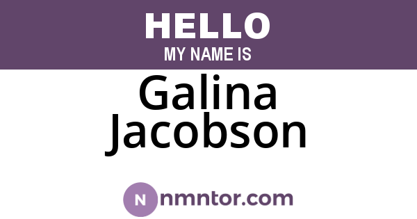 Galina Jacobson
