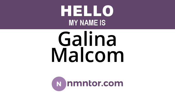 Galina Malcom