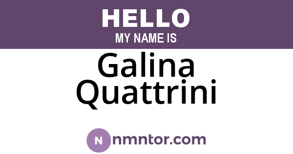 Galina Quattrini