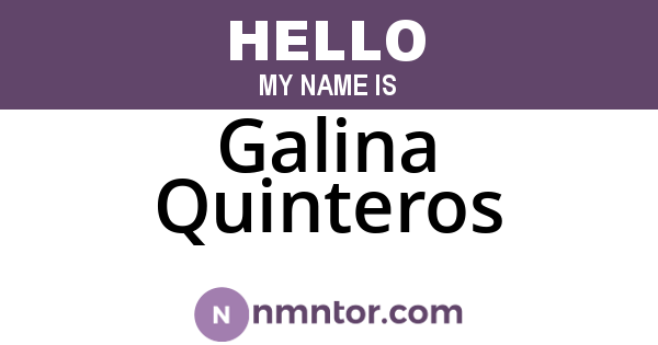 Galina Quinteros