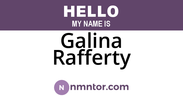 Galina Rafferty