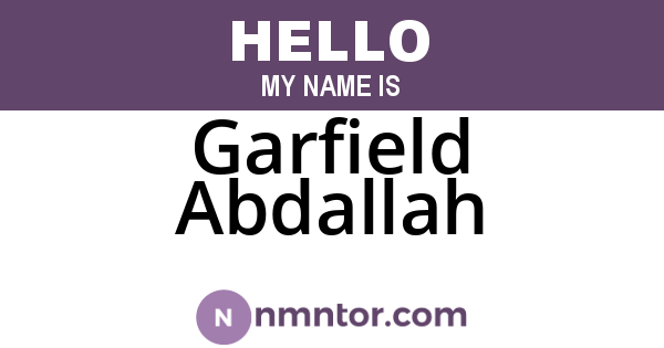 Garfield Abdallah