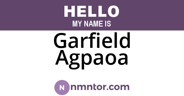 Garfield Agpaoa
