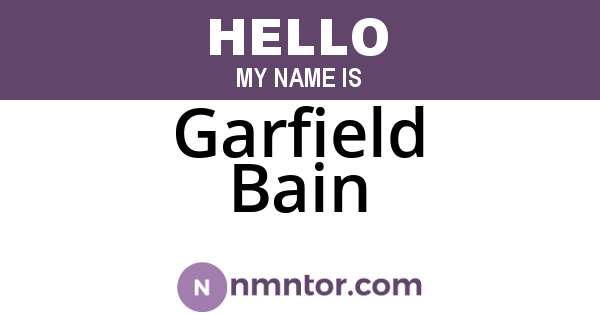 Garfield Bain