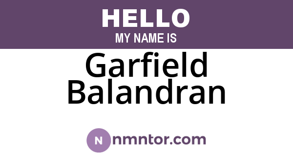 Garfield Balandran