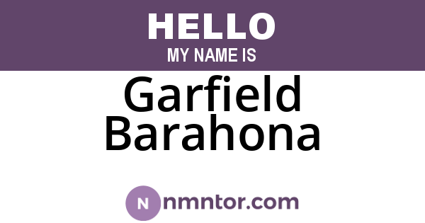 Garfield Barahona