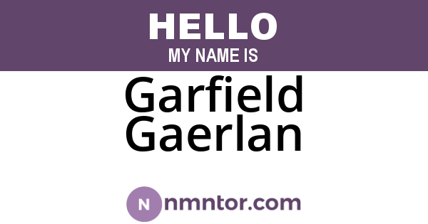 Garfield Gaerlan