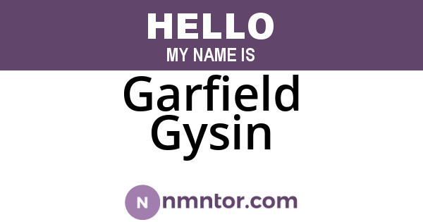 Garfield Gysin