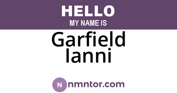 Garfield Ianni
