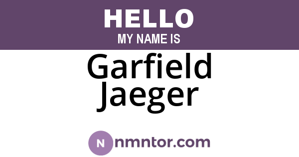 Garfield Jaeger