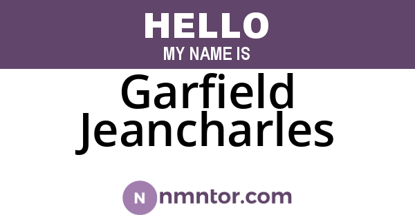 Garfield Jeancharles