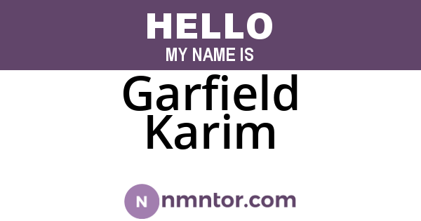 Garfield Karim