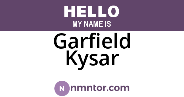 Garfield Kysar