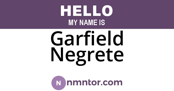 Garfield Negrete