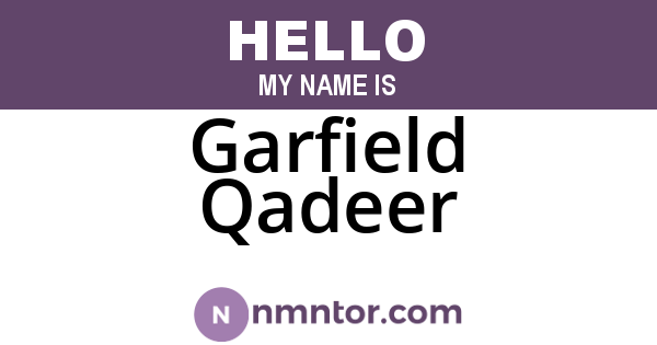Garfield Qadeer