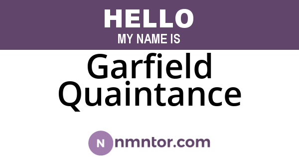Garfield Quaintance