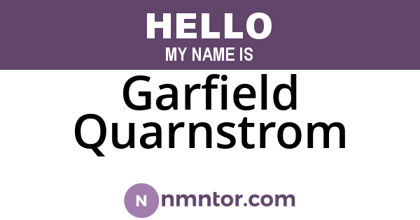 Garfield Quarnstrom