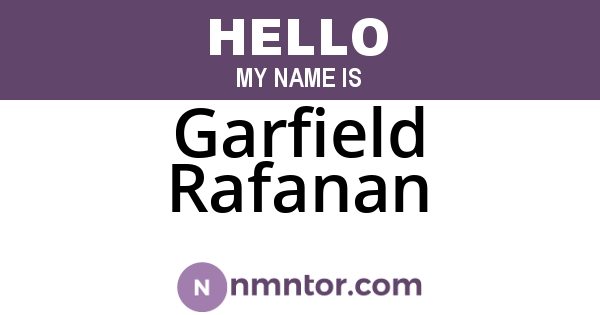Garfield Rafanan