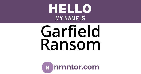 Garfield Ransom