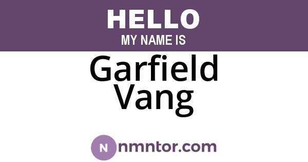 Garfield Vang