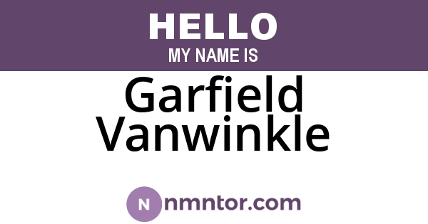 Garfield Vanwinkle