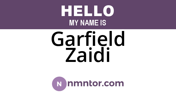 Garfield Zaidi