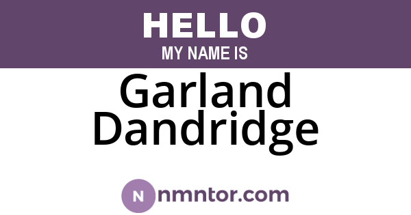 Garland Dandridge