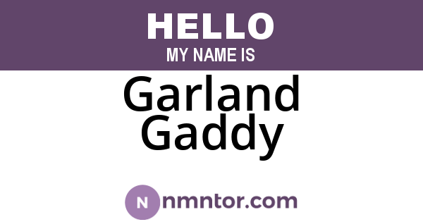 Garland Gaddy