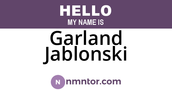 Garland Jablonski