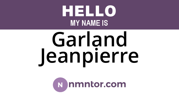 Garland Jeanpierre