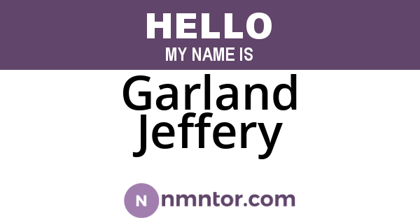 Garland Jeffery