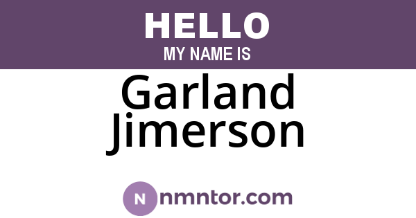 Garland Jimerson