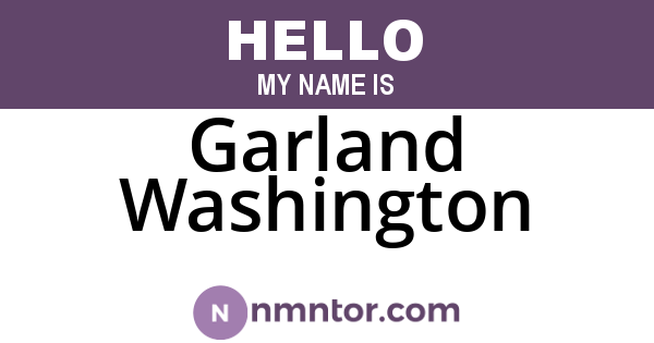 Garland Washington