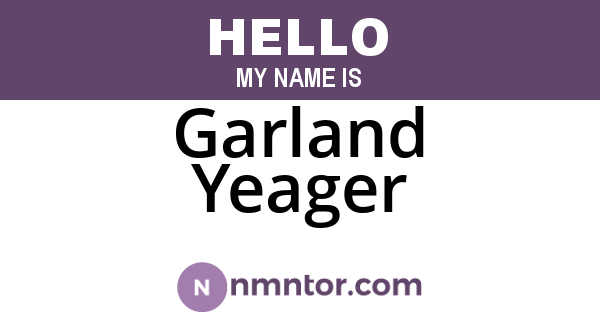 Garland Yeager