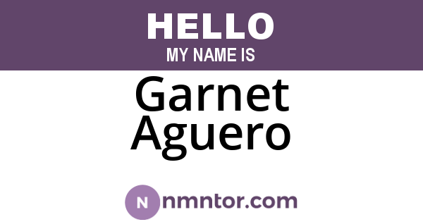 Garnet Aguero