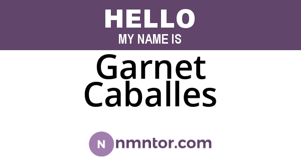 Garnet Caballes