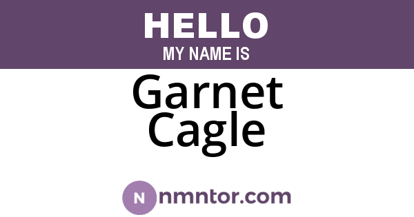Garnet Cagle