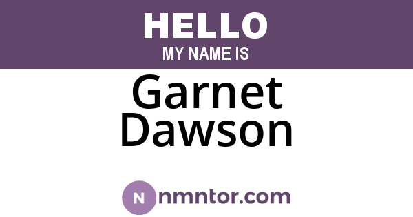 Garnet Dawson