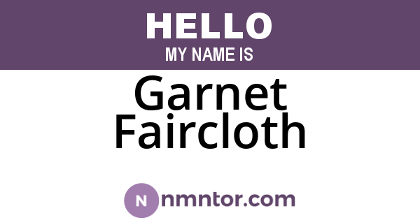 Garnet Faircloth