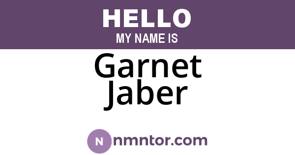 Garnet Jaber