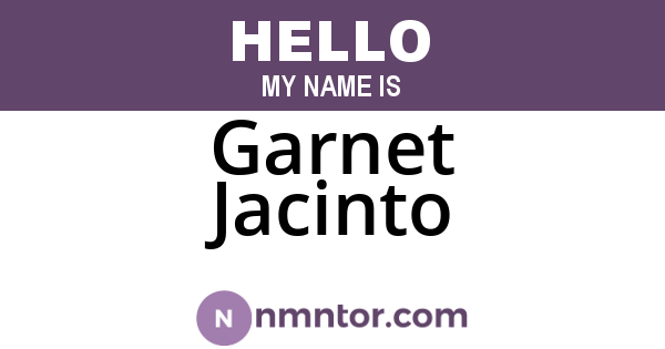 Garnet Jacinto